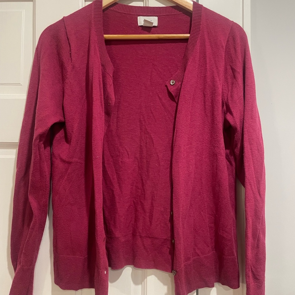 Old Navy Women's Fuchsia Cardigan Sweater